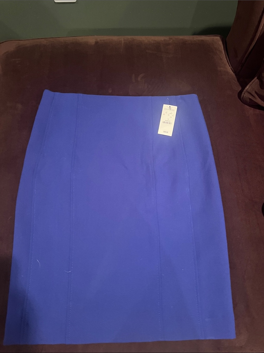 Classic Royal Blue Pencil Skirt -